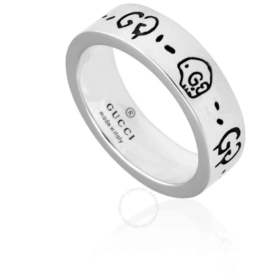 Gucci Ghost Ring Brand Size 14 (6 3/4 Us) In Black / Silver