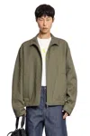Gucci Mens Rusty Green Monogram-pattern Cotton-blend Blouson Jacket In Green