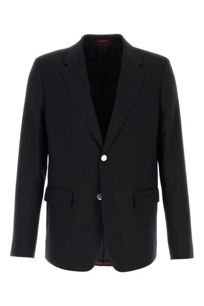 Gucci Giacca In Lana Blu Notte Uomo In Multi