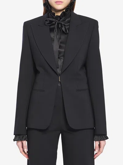 Gucci Technical Stretch Wool Jacket In Black