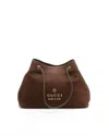 Gucci Gifford Leather Tote In Brown