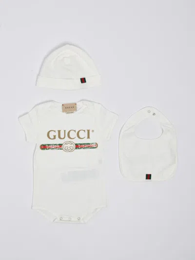 Gucci Babies' Gift Set Suit In Bianco