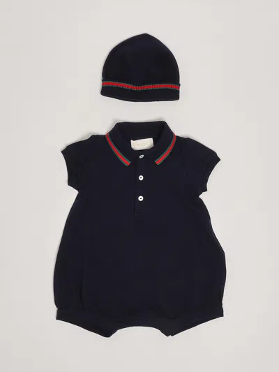 Gucci Babies' Gift Set Suit In Blue