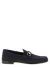 Gucci Round Toe Loafers With Metal Buckle Detail In Black