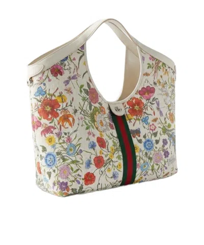 Gucci Giglio Flora Large Tote Bag In Orange