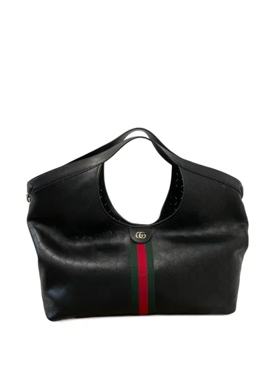 Gucci Giglio Large Tote Bag In Blue