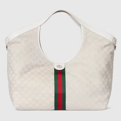 Gucci Giglio Large Tote Bag In White