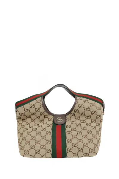 Gucci Giglio Small Tote Bag In Gray