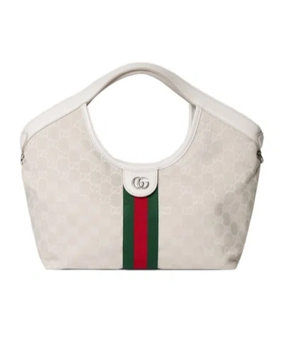 Gucci Giglio Small Tote Bag In White
