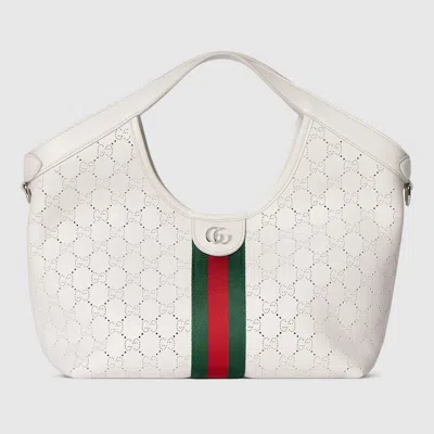 Gucci Giglio Small Tote Bag In White