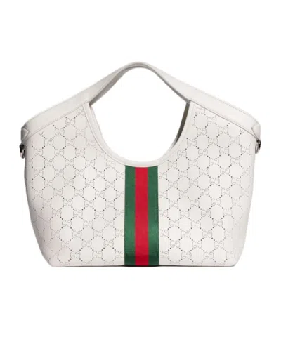 Gucci Giglio Small Tote Bag In White