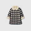 Gucci Gingham Wool Coat In Multi