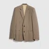 Gucci Gingham Wool Single-breasted Jacket In Brown
