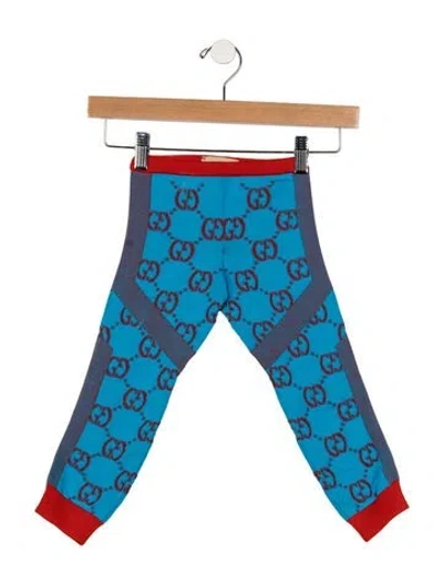 Pre-owned Gucci Babies' Girl's Gg Leggings In Blue
