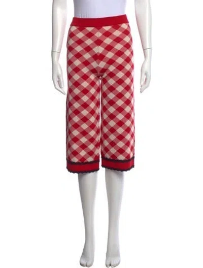 Pre-owned Gucci Kids' Girl Wool Wide Leg Pants In Red