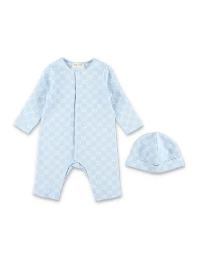 Gucci Girls' 100% Cotton Dress In Blue