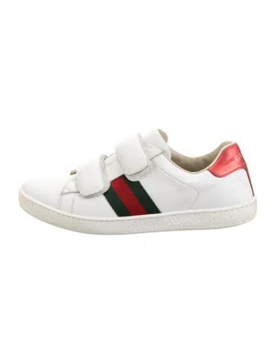 Pre-owned Gucci Babies' Girls' Ace Sneakers In White