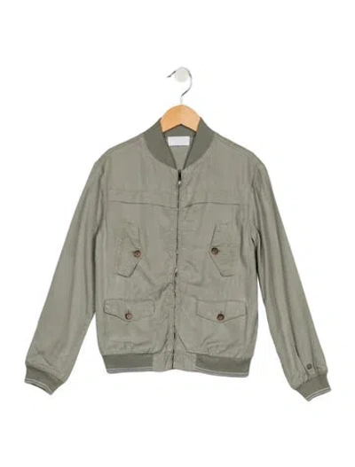 Pre-owned Gucci Kids' Girls' Bomber Jacket In Green