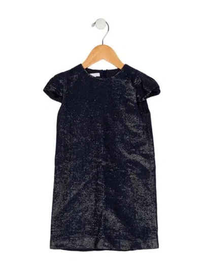 Pre-owned Gucci Babies' Girls Embellished Velvet Dress In Multi