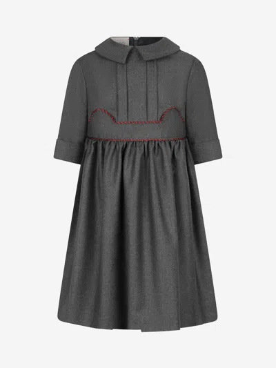 Gucci Kids'  Girls Flannel Dress 6 Years Grey By Childsplay Clothing