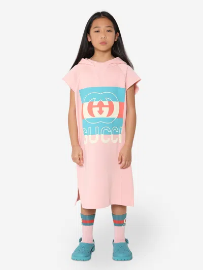 Gucci Babies' Girls Hooded Sweater Dress In Pink ModeSens