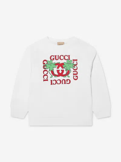 Gucci Babies' Girls Logo Sweatshirt In White