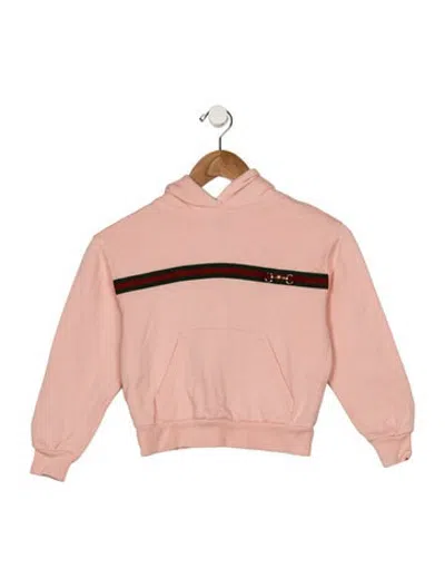 Pre-owned Gucci Kids' Girls Pink Long Sleeve Sweatshirt.
