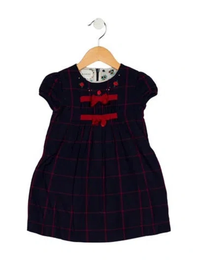 Pre-owned Gucci Babies' Girls Plaid Dress In Multi
