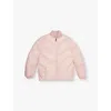 Gucci Girls Poetic Rose Kids Logo-jacquard Down-padded Faille Jacket 8-12 Years 12 In Poetic Rose