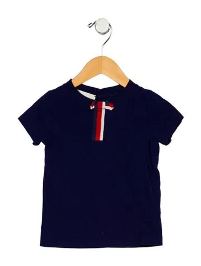 Pre-owned Gucci Babies' Girls' Short Sleeve Top In Blue