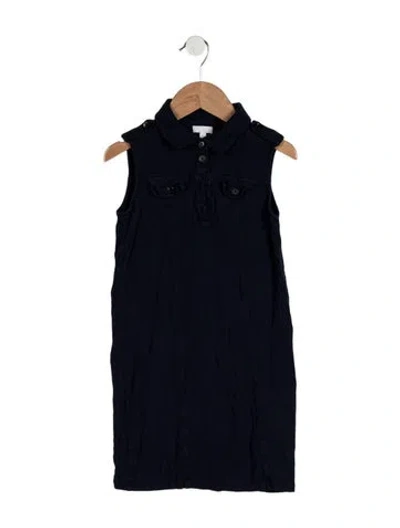 Pre-owned Gucci Kids' Girls' Sleeveless Button Up Top In Blue