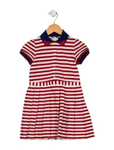 Pre-owned Gucci Babies' Girls Striped Polo Dress In Multi