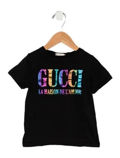 Pre-owned Gucci Babies' Girls' T-shirt In Black