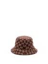 Gucci `giselle Bob Gg` Hat In Brown
