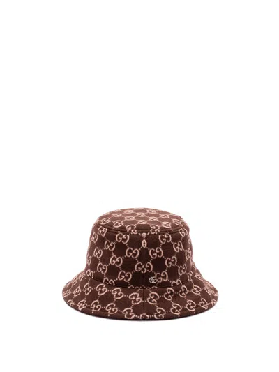 Gucci `giselle Bob Gg` Hat In Brown