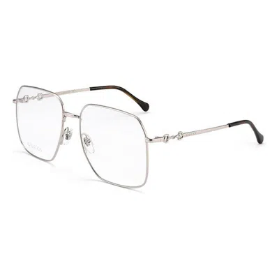 Gucci Glasses 'silver Black' In Neutral