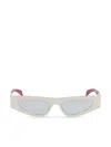 Gucci Cat-eye Frame Sunglasses In Silver-silver-silver