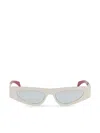 Gucci Cat-eye Frame Sunglasses In Silver-silver-silver