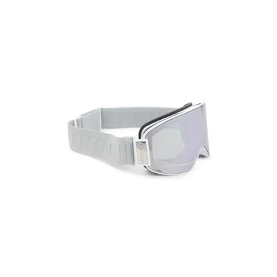 Gucci Stylish Sunglasses With Adjustable Strap And Wide Lens In Metallic
