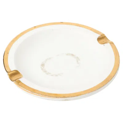 Pre-owned Gucci Glazed Porcelain, Decorative Vide Poche By , Italy, C. 1970 In White