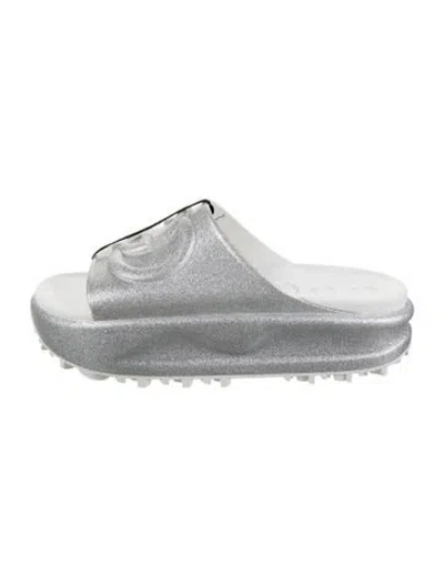 Pre-owned Gucci Glitter Slides
