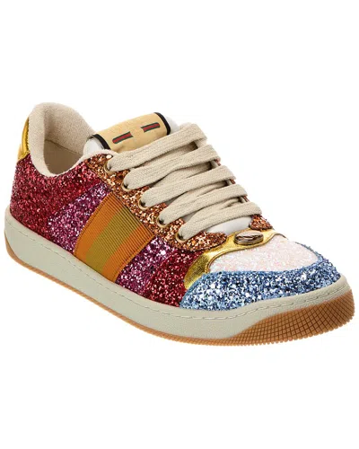Gucci Glitter Sneaker In Pink
