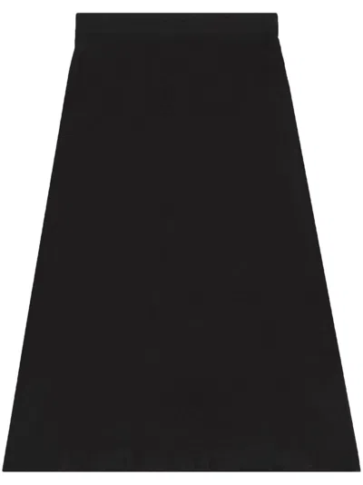 Gucci Glittered Straight Skirt In Schwarz
