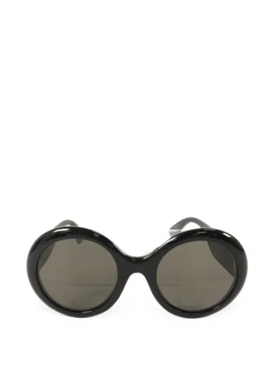 Pre-owned Gucci Glitter-effect Interlocking G Sunglasses In Black