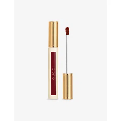 Gucci Glow Oil-in-water Tint Liquid Lipstick 6.5g In 129 Paula Maple