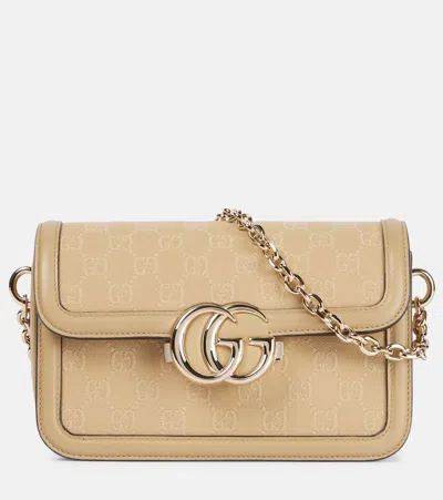 Gucci Go Gg Canvas Small Shoulder Bag In Beige