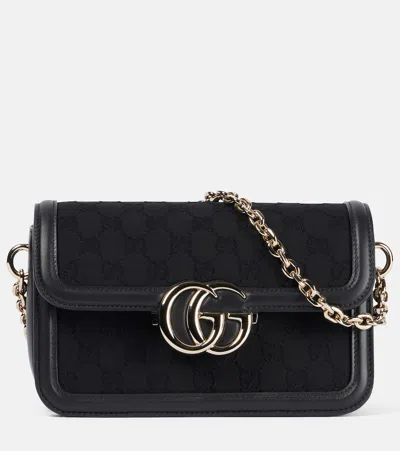 Gucci Go Gg Canvas Small Shoulder Bag In Black
