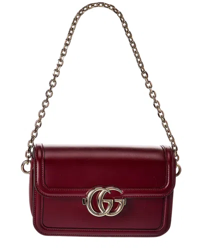 Gucci Go Small Leather Shoulder Bag In Red