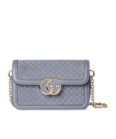 Gucci Go Small Shoulder Bag In Blue