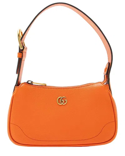 Gucci Goatskin Aphrodite Mini Shoulder Bag (authentic Pre-loved) In Orange